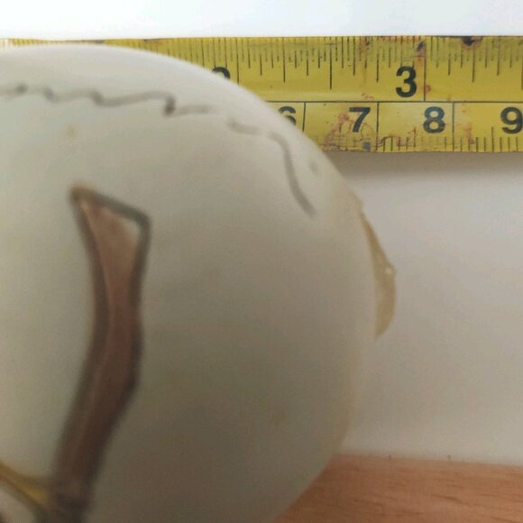 6 Ceramic Painted Bird Egg in Nest Artisan Farmhouse Decor 3.5" For Craft DIY - Picture 12 of 16